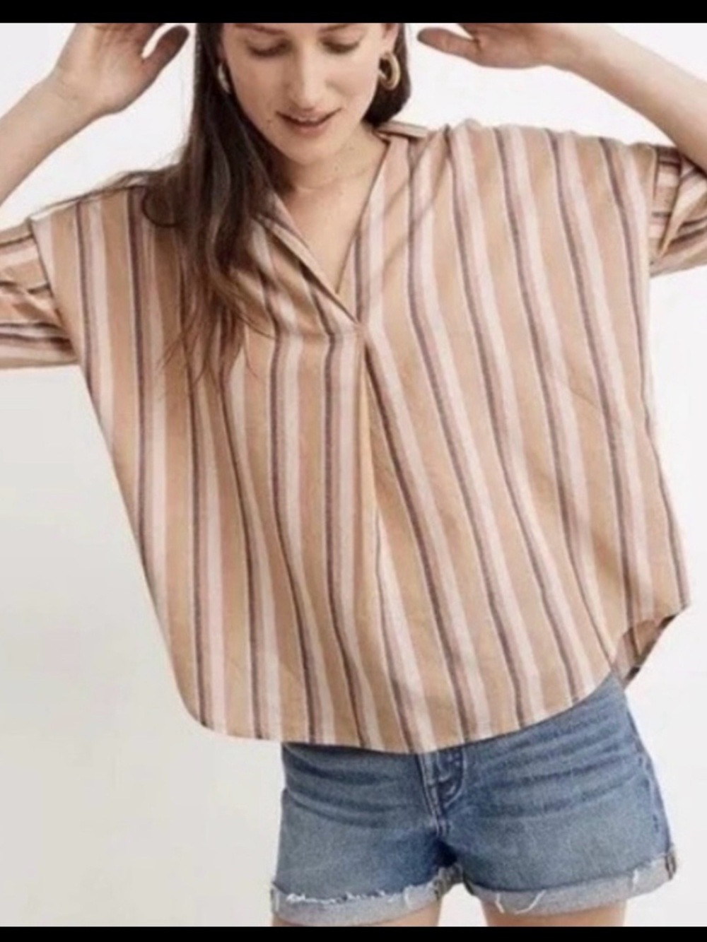 Madewell Courier Button-Back Shirt Size L